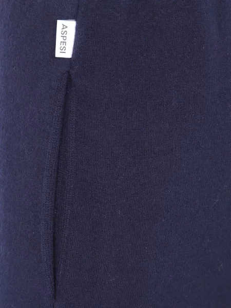 Pantaloni Aspesi alergare cu autograf albastru