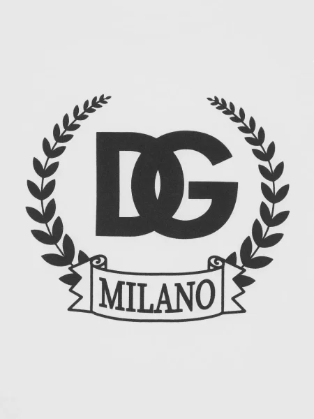 Тениска Dolce & Gabbana с принт с кръгло деколте бяло