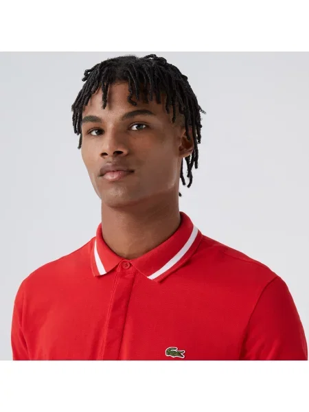 Lacoste Koszulka Polo Regular Fit czerwona