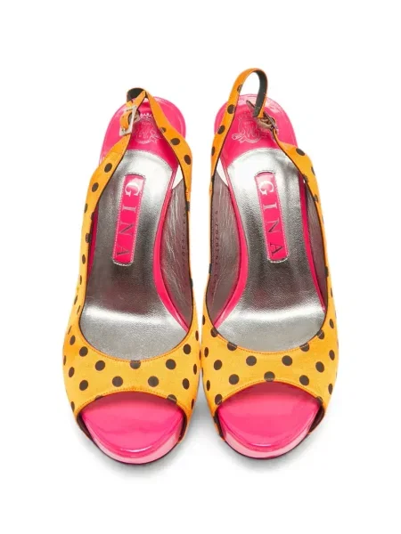 Sandale Gina din satin cu buline