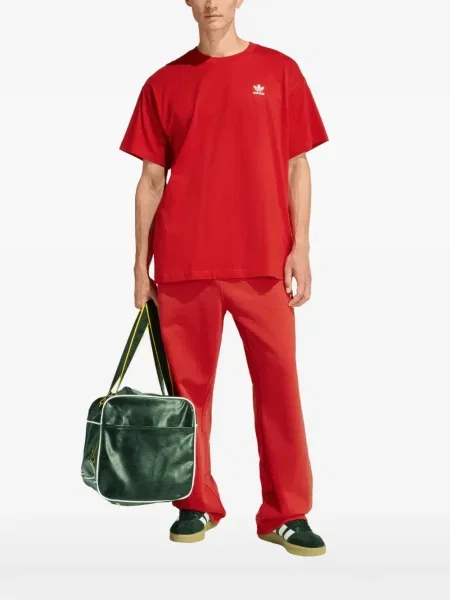 Öves virágos futó póló Adidas fekete