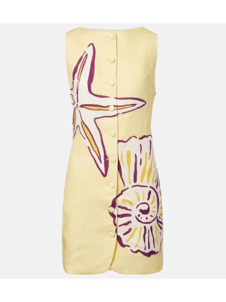 Rochie Cala De La Cruz de in cu imagine galben