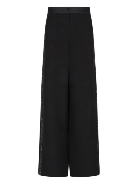 Pantaloni Giorgio Armani de mătase negru