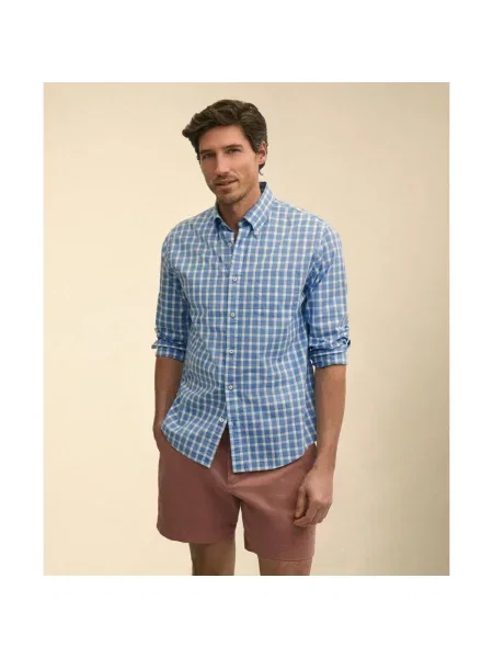 Koszula Brooks Brothers z twillu niebieska