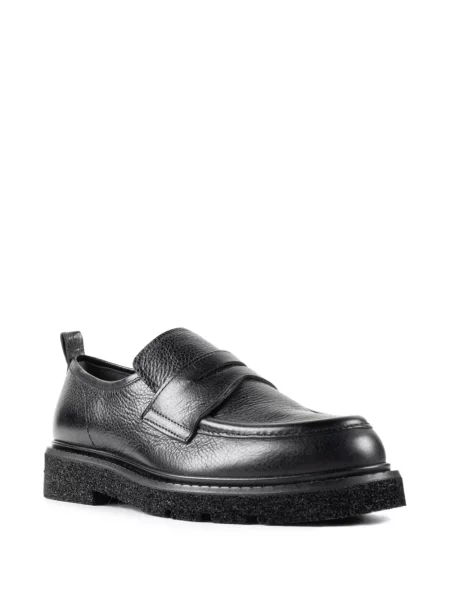 Pantofi loafer Chuckies din piele chunky negru