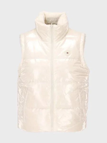 Пуховий жилет Tommy Hilfiger Тедді білий