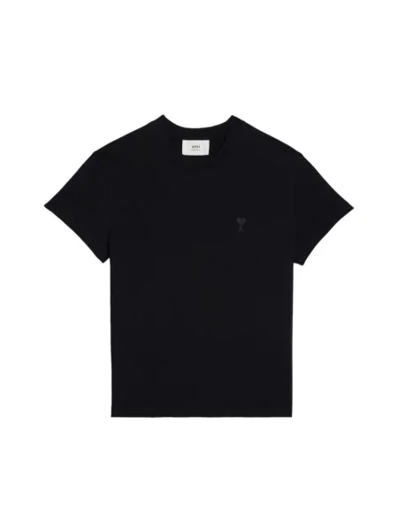 Koszulka Ami Paris z dżerseju czarna