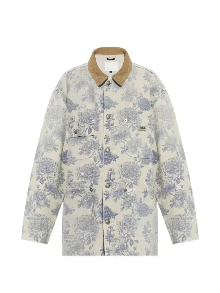 Geacă de blugi R13 cu model floral cu imagine