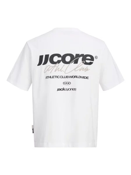 JACK & JONES Tričko JCOCLUB svetlosivá / čierna biela