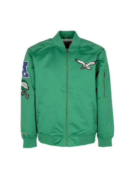 Kurtka bomber Mitchell & Ness zielony