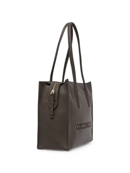 Geantă shopper Coccinelle cu autograf maro