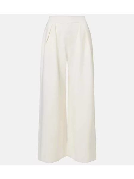 Pantaloni Max Mara de lână alb