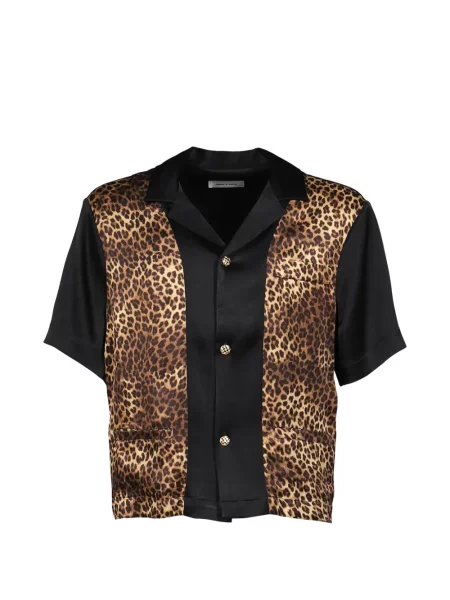 Cămașă Ernest W. Baker cu imagine cu model leopard negru