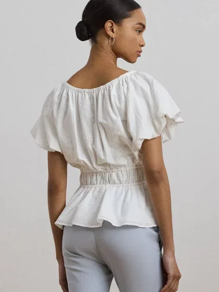 Lauren Ralph Lauren bluzka gładka biały