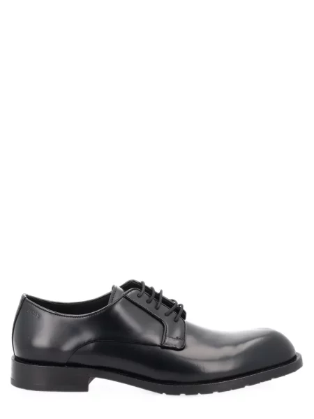 Pantofi derby Boss din piele cu autograf negru