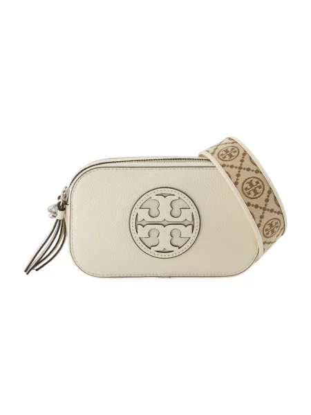 Torebka crossbody Tory Burch skórzana biznesowa beżowa