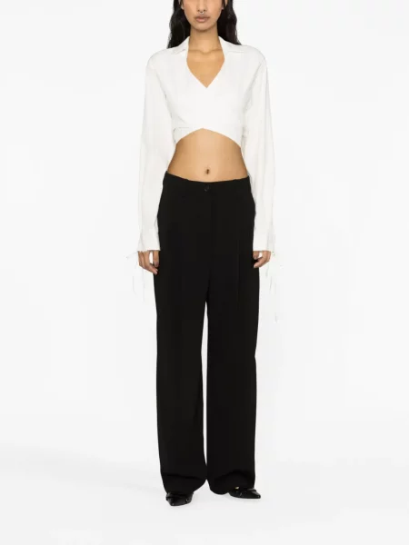 Plačiakojis kelnės Calvin Klein juoda