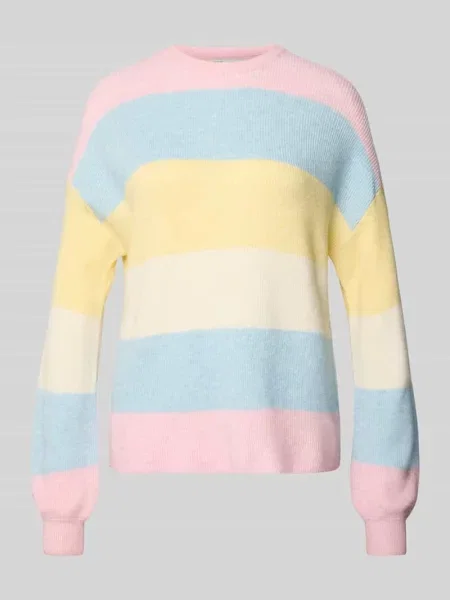 Sweter z dzianiny o kroju regular fit z mieszanki model ‘ATIA’ Only różowy