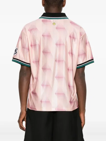 Поло тениска Barrow с принт розово