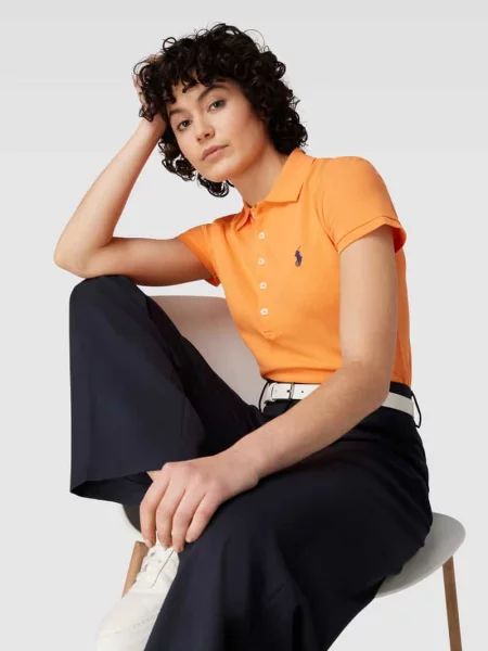 Koszulka polo o kroju slim fit z wyhaftowanym logo model ‘JULIE’ Polo Ralph Lauren