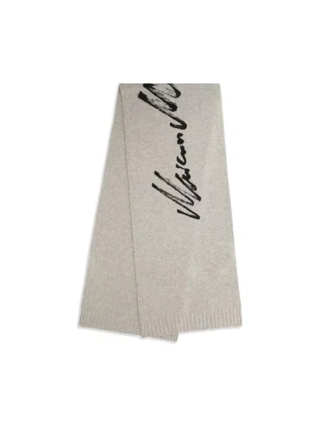Maison Margiela szalik z wełną szara