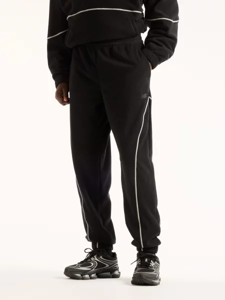 Спортивні штани New Balance Trackside Polar Fleece фліс чорний