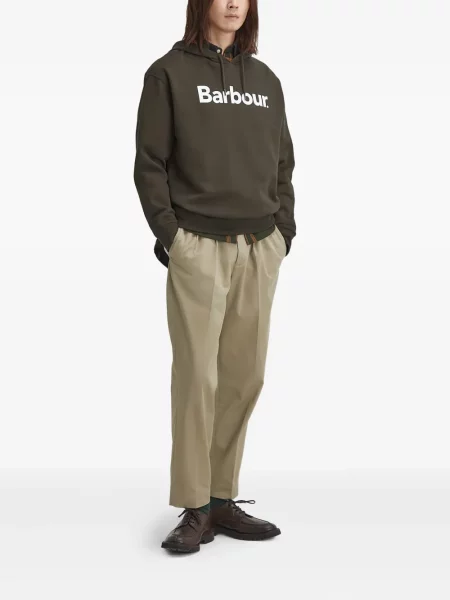 Hanorac cu glugă Barbour cu imagine verde