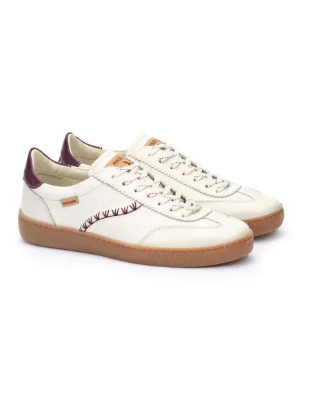 Sneakersy Pikolinos sznurowane skórzane białe