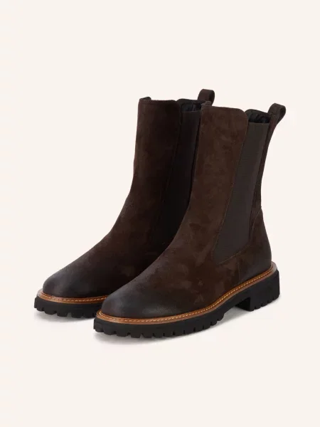 Paul Green Chelsea Boots tmavě hnědá zelené