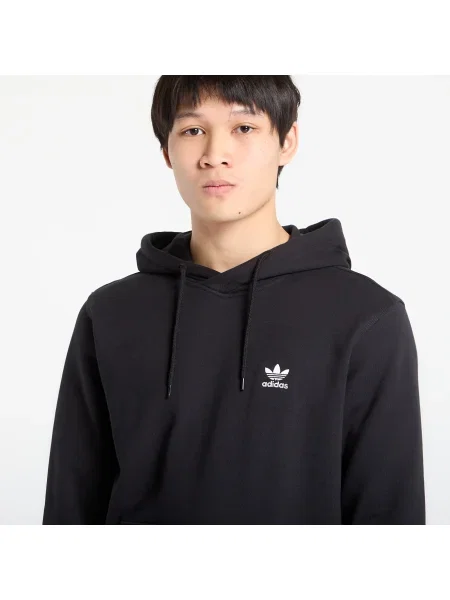 Суичър с качулка Adidas с качулка черно