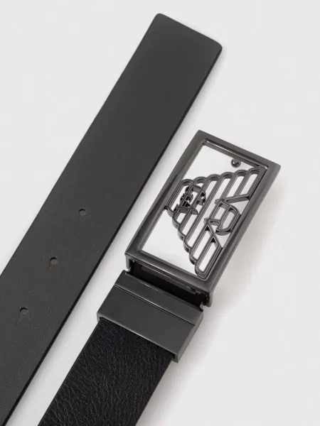 Emporio Armani Pánsky opasok čierna