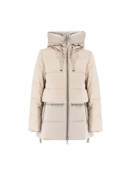 Parka Duno wełniana z kapturem różowa