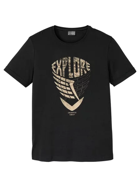 T-shirt z bawełny organicznej czarna