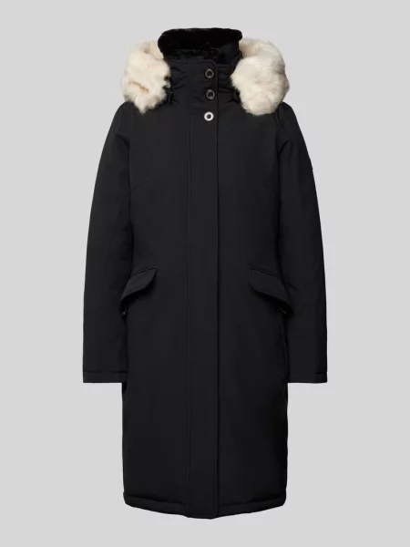 Wellensteyn Parka Enterprise Classic Long Z Izolacją Dupont™ Sorona® I Odpinanym Sztucznym Futrem schwarz czarna