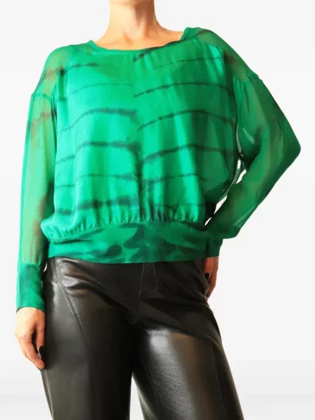 Bluză Raquel Allegra cu legături verde