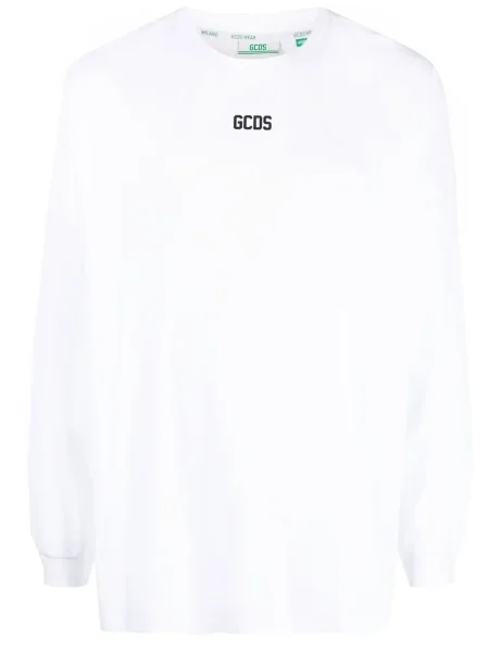 Tricou Gcds cu imagine lung alb