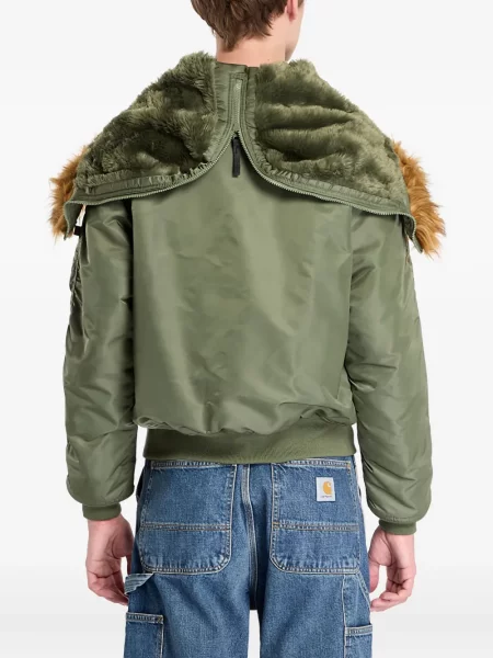 Geacă Alpha Industries cu glugă verde