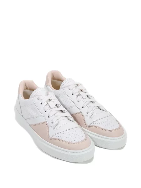 Sneakerși Doucal's din piele cu perforații alb