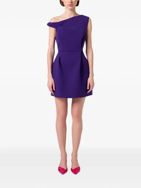 Rochie mini Msgm cu un umăr gol violet