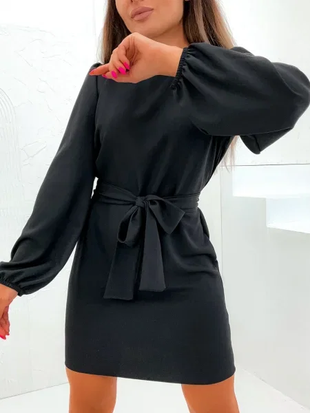 Rochie mini Resti scurtă de costum negru