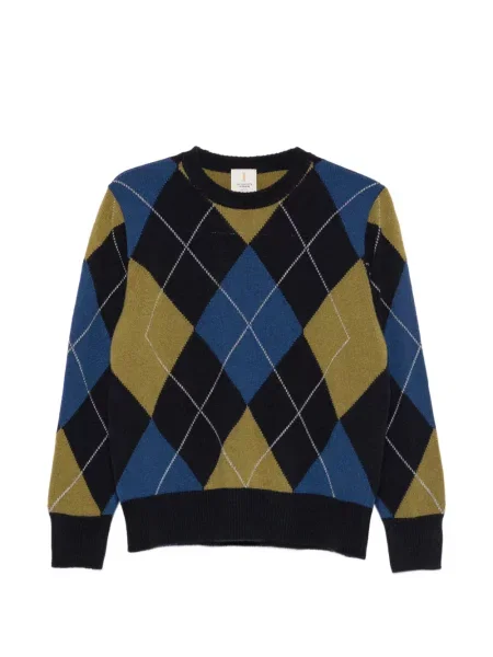 Pulover Incentive! Cashmere din cașmir cu model argyle albastru