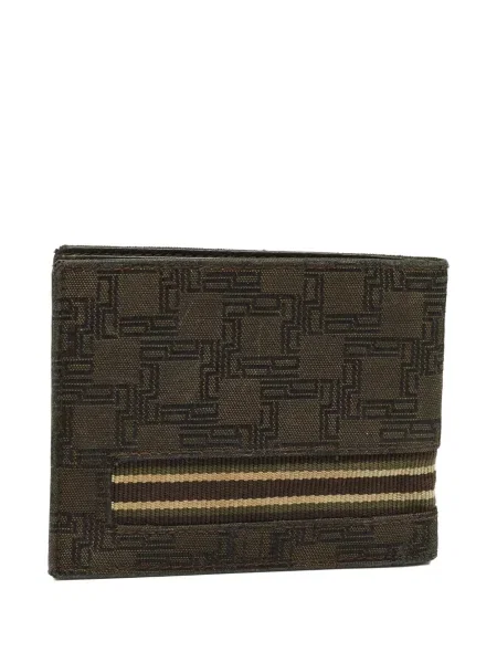Portofel Dunhill cu imprimeu geometric maro