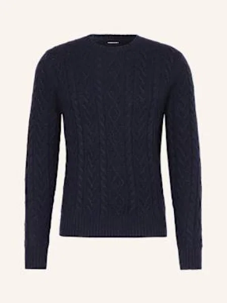 Strokesman's Sweter Z Kaszmiru blau granatowy