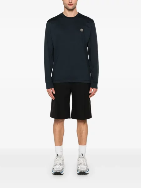 Tricou Stone Island cu strasuri albastru
