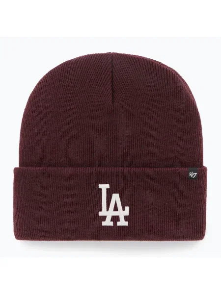 Téli sapka 47 Brand MLB Los Angeles Dodgers Haymaker dark maroon. Méret: OS