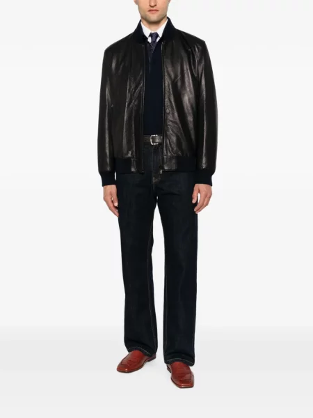 Geanta de piele Brioni negru