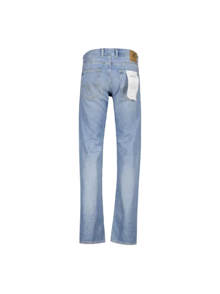Jeansy straight leg Replay niebieskie