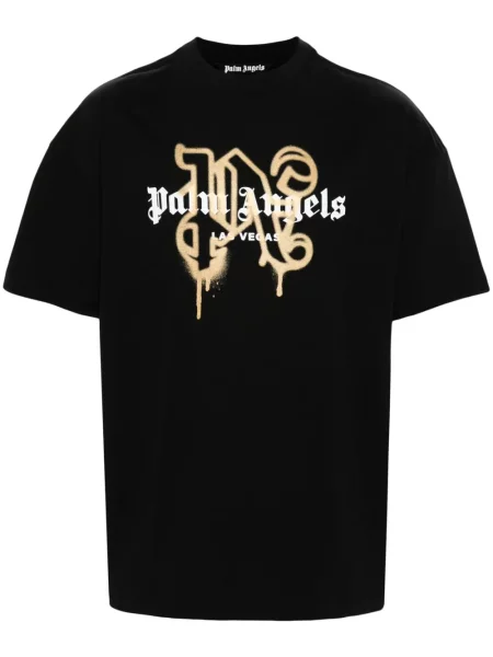 Tricou Palm Angels cu imagine negru
