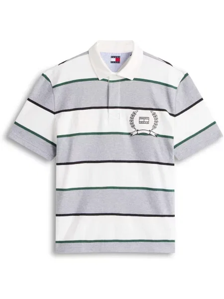 Tricou Tommy Jeans cu dungi gri