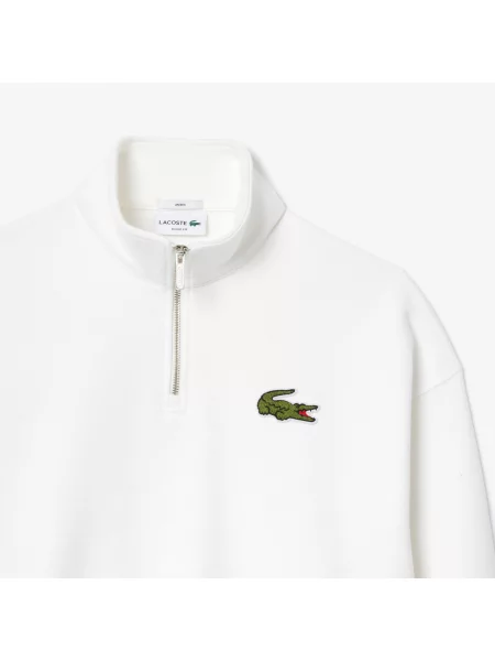 Lacoste Bluza Loose Fit biała